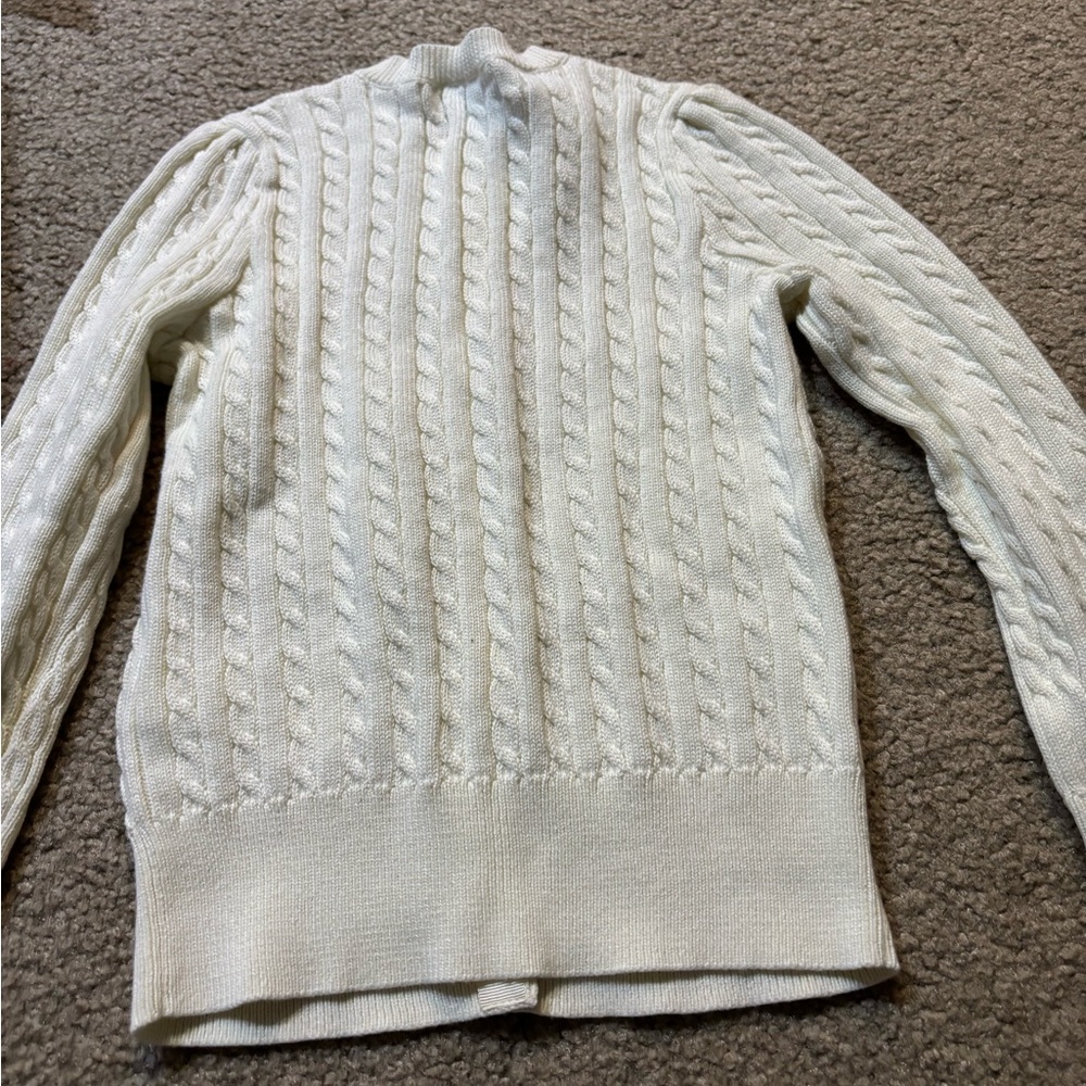 Polo by Ralph Lauren Toddler’s Cream Cable Knit Cardigan - Picture 3 of 3